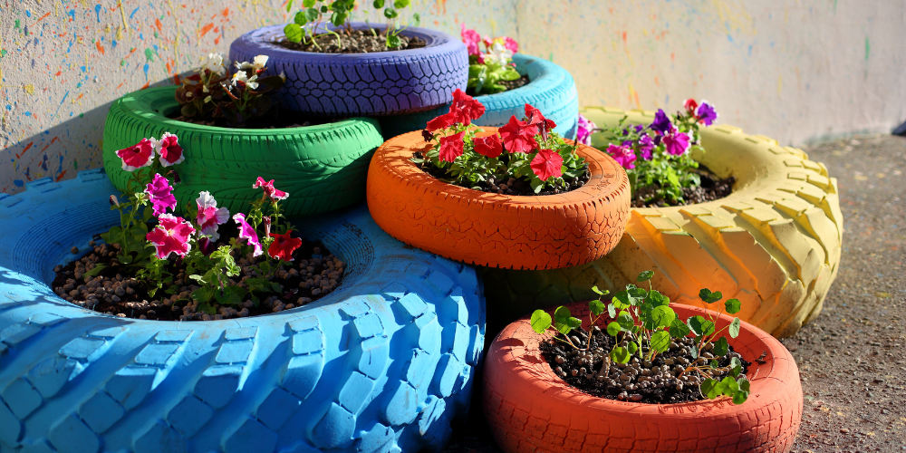 Millcreek Gardens-Salt Lake City-Utah-DIY Garden Decor You Can Do With The Whole Family-tire gardens