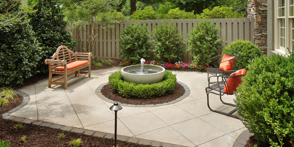 Millcreek Gardens-Salt Lake City-Utah-Design Principles for Your Yard-fountain seating area